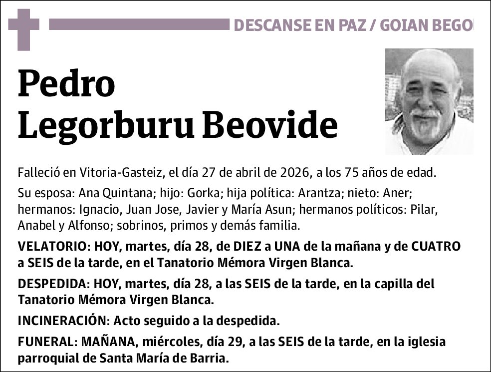 Pedro Legorburu Beovide