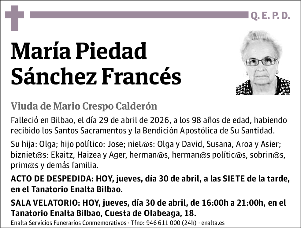 María Piedad Sánchez Francés