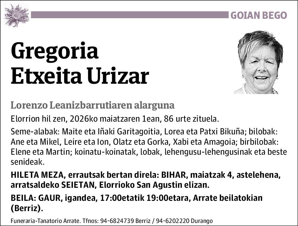 Gregoria Etxeita Urizar
