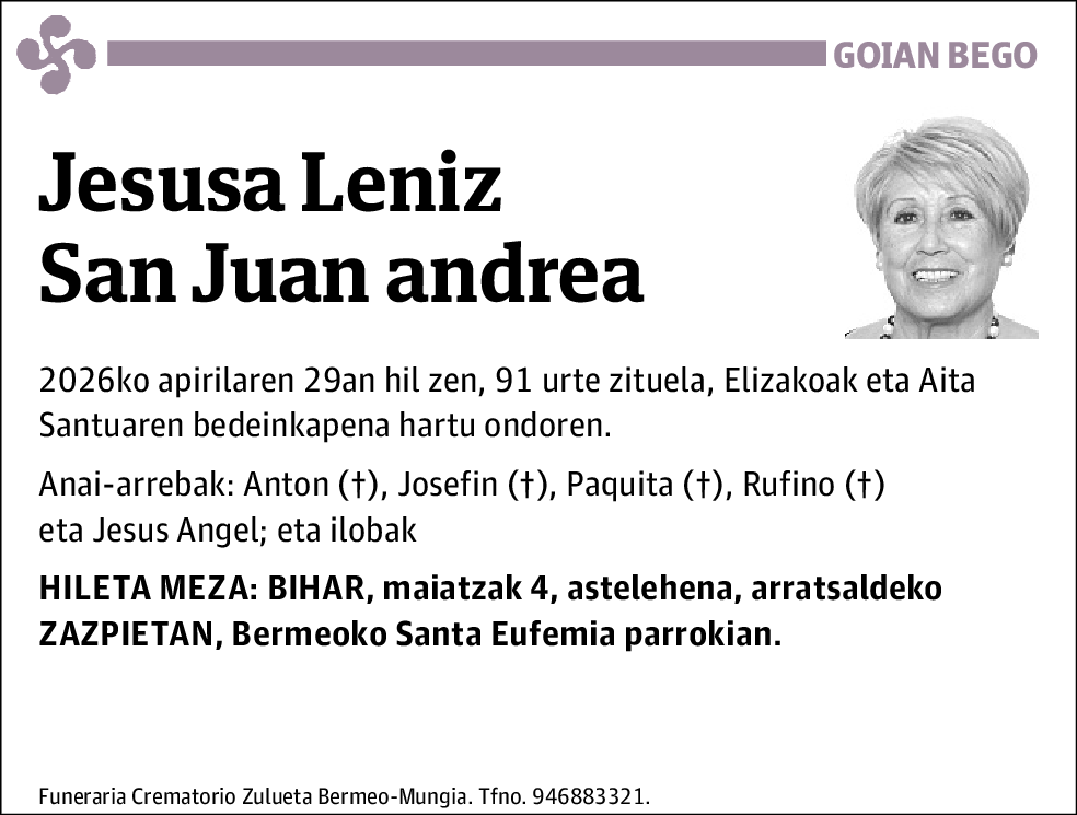 Jesusa Leniz San Juan