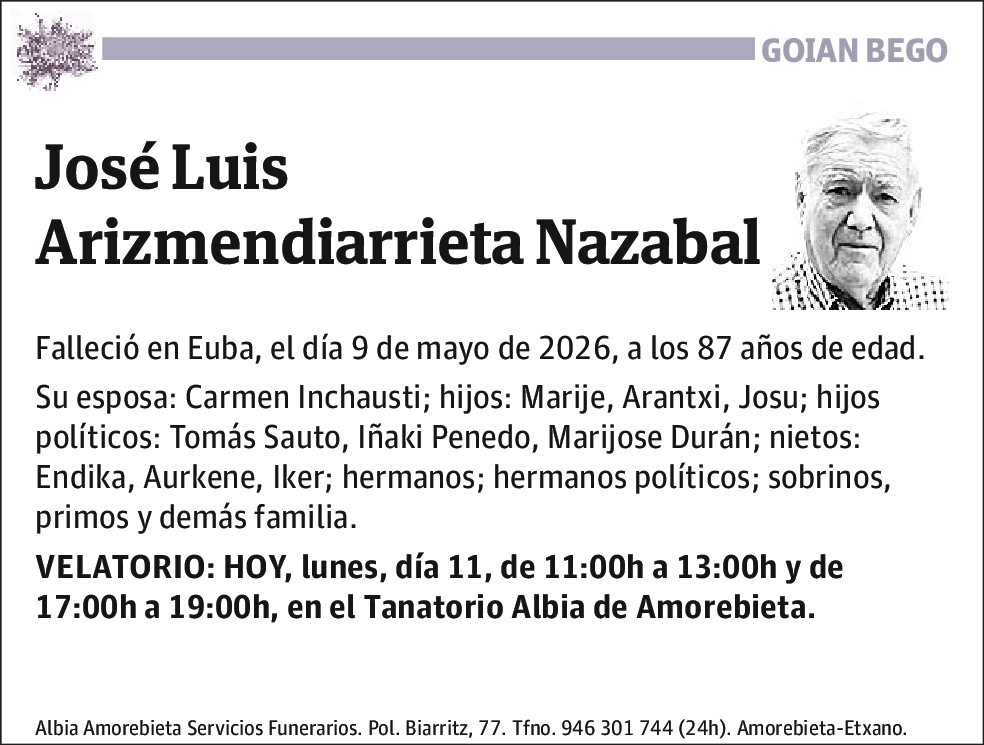 José Luis Arizmendiarrieta Nazabal