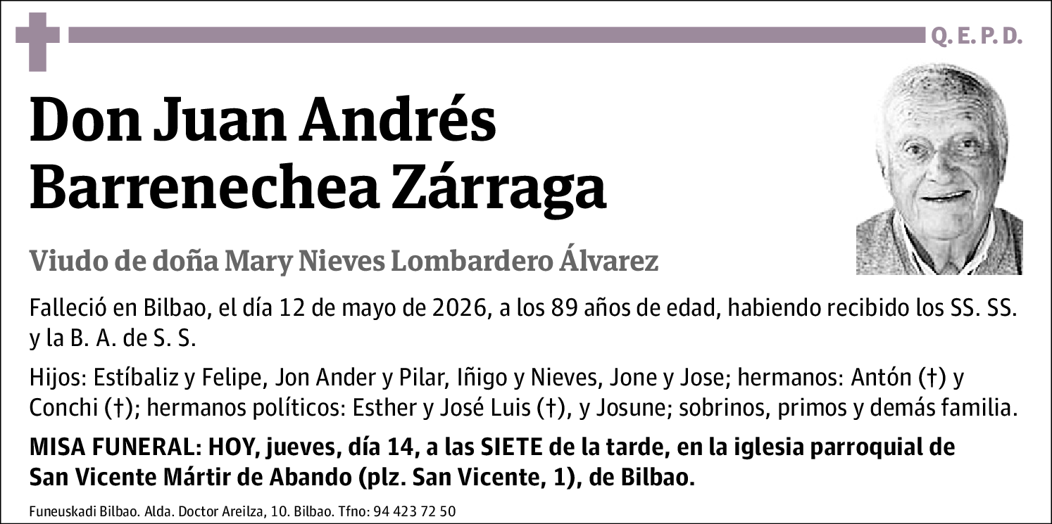 Juan Andrés Barrenechea Zárraga