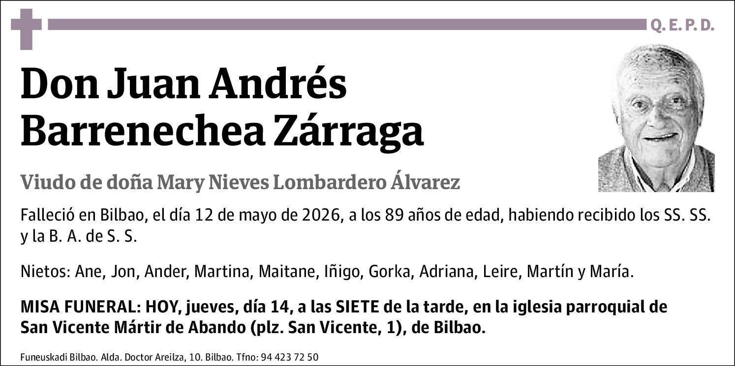 Juan Andrés Barrenechea Zárraga