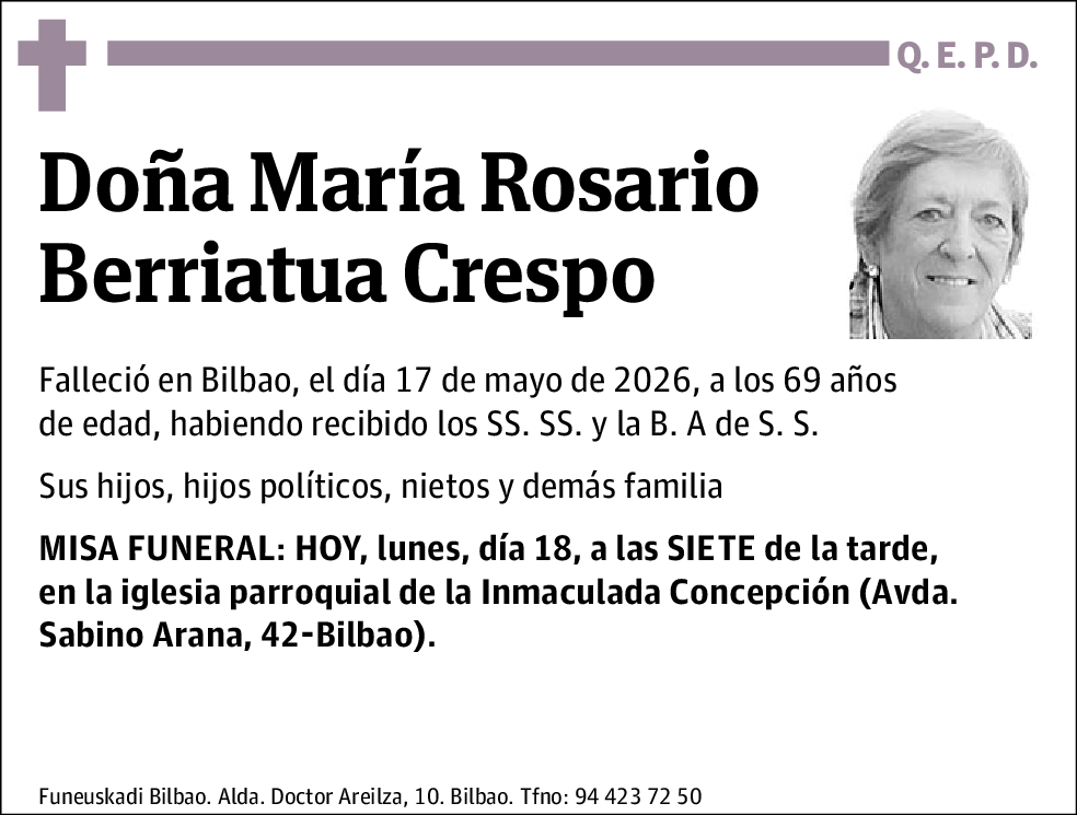 María Rosario Berriatua Crespa