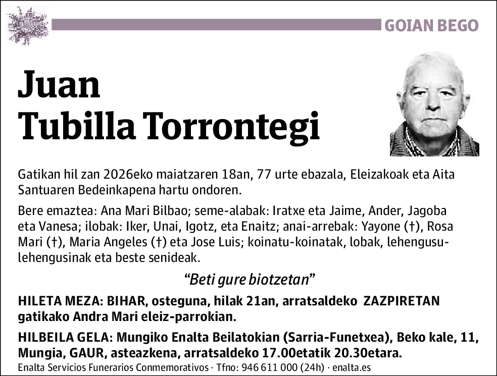 Juan Tubilla Torrontegi