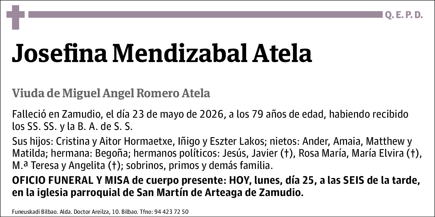 Josefina Mendizabal Atela