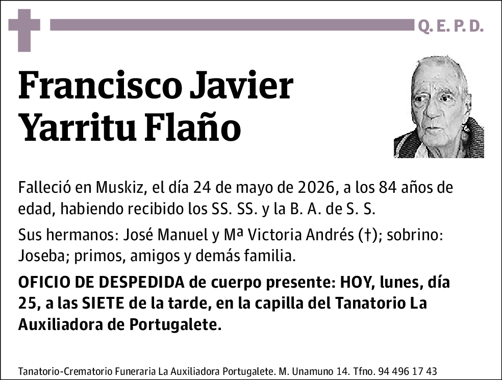Francisco Javier Yarritu Flaño