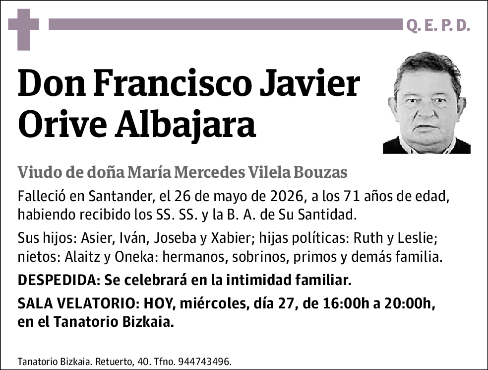 Francisco Javier Orive Albajara