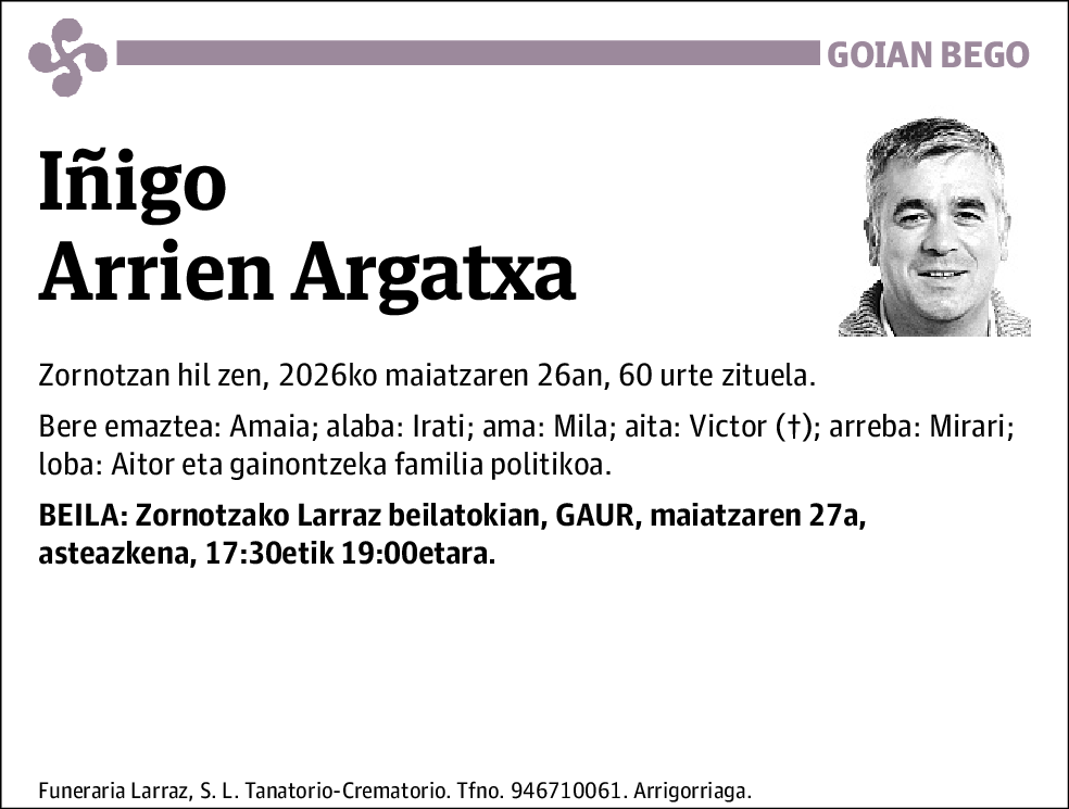 Iñigo Arrien Argatxa