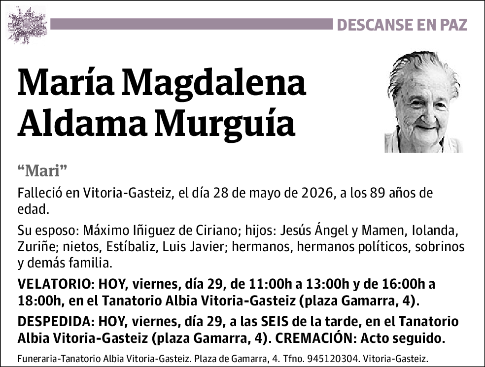 María Magdalena Aldama Murguía