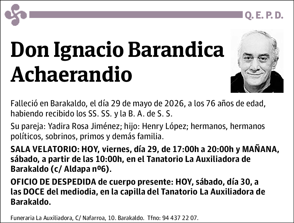 Ignacio Barandica Achaerandio