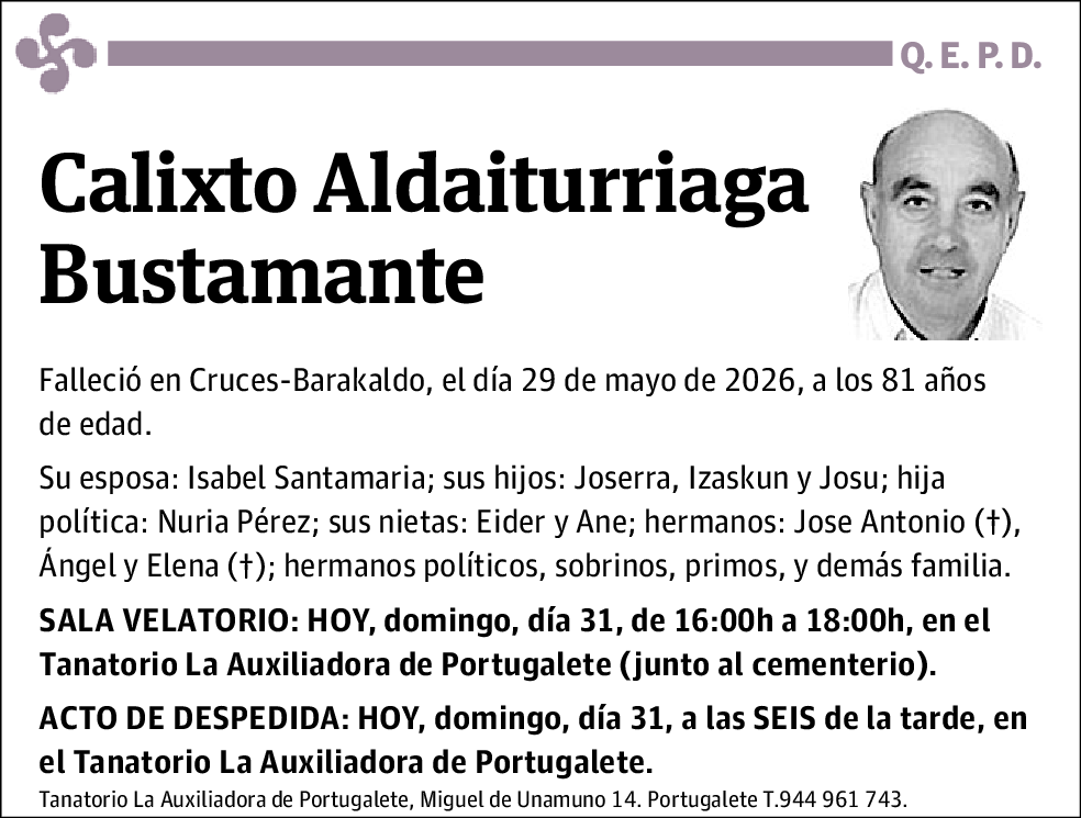 Calixto Aldaiturriaga Bustamante