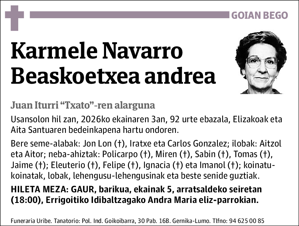 Karmele Navarro Beaskoetxea