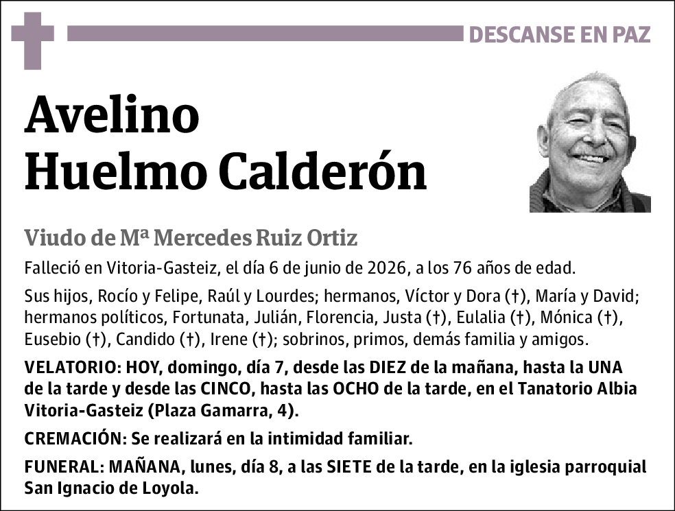 Avelino Huelmo Calderón