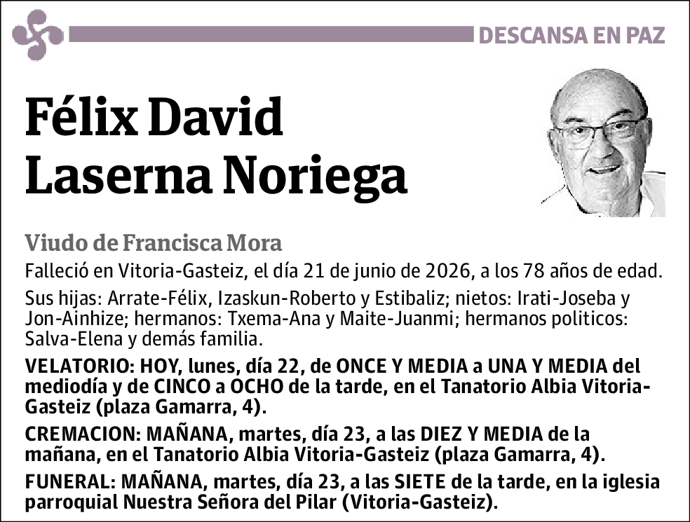 Félix David Laserna Noriega