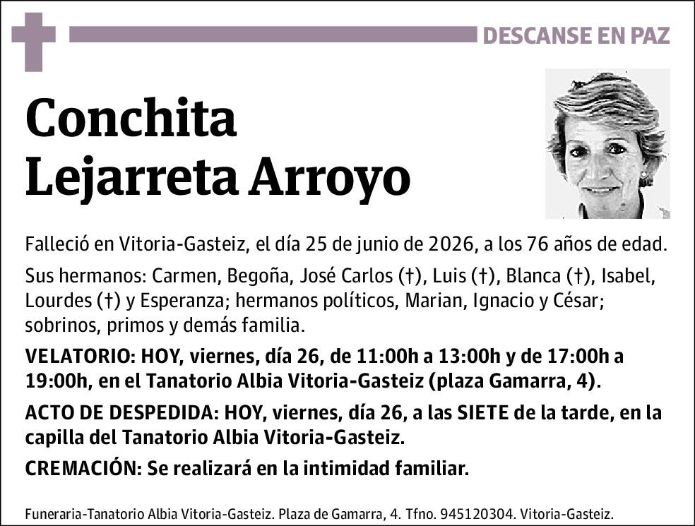 Conchita Lejarreta Arroyo