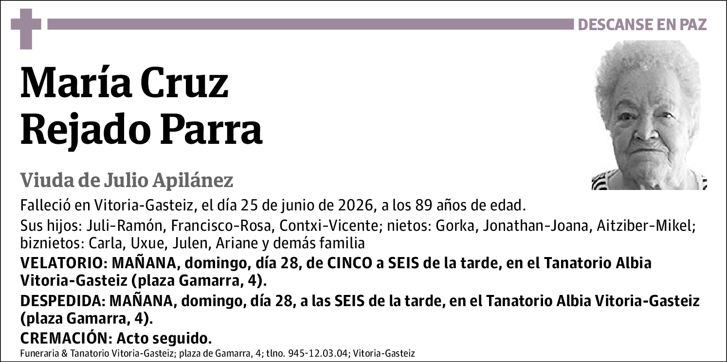 María Cruz Rejado Parra