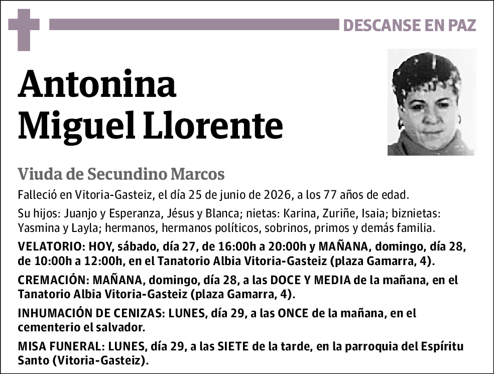 Antonina Miguel Llorente