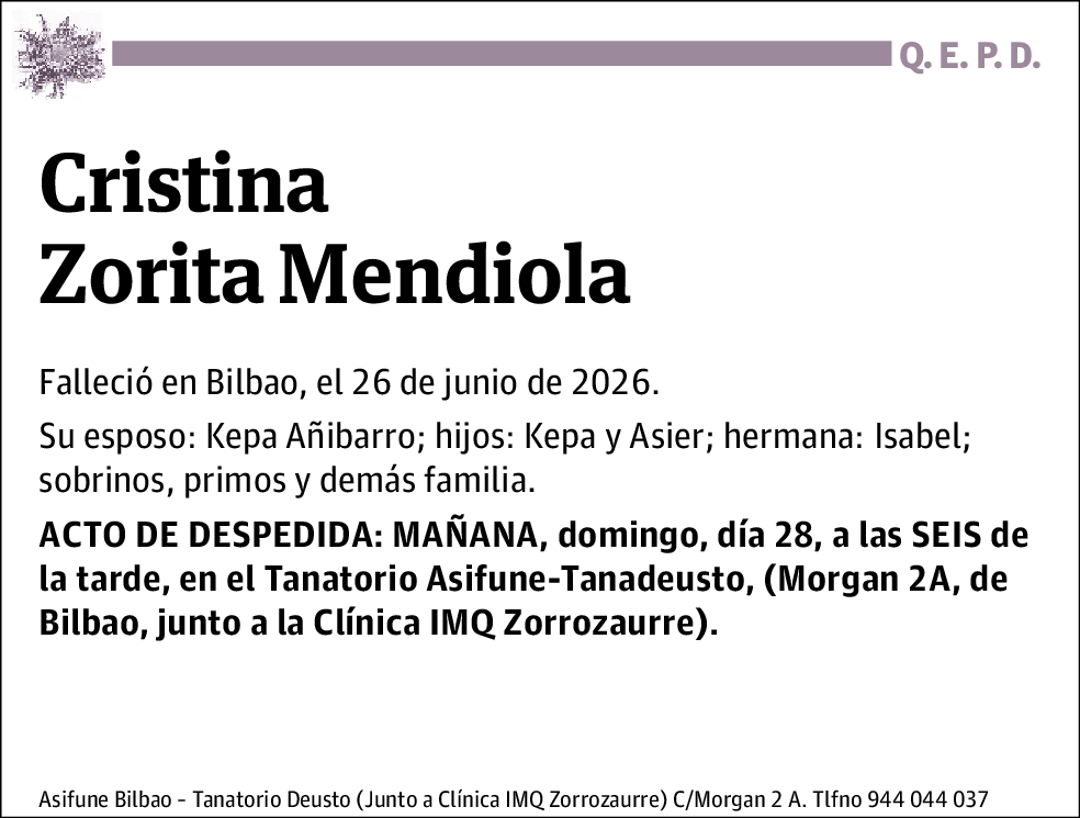 Cristina Zorita Mendiola