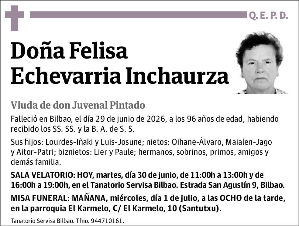 Felisa Echevarria Inchaurza