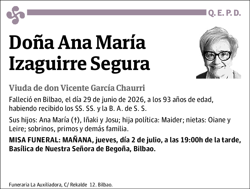 Ana María Izaguirre Segura