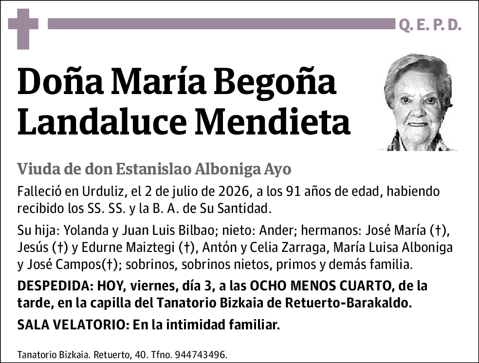 Maria Begoña Landaluce Mendieta