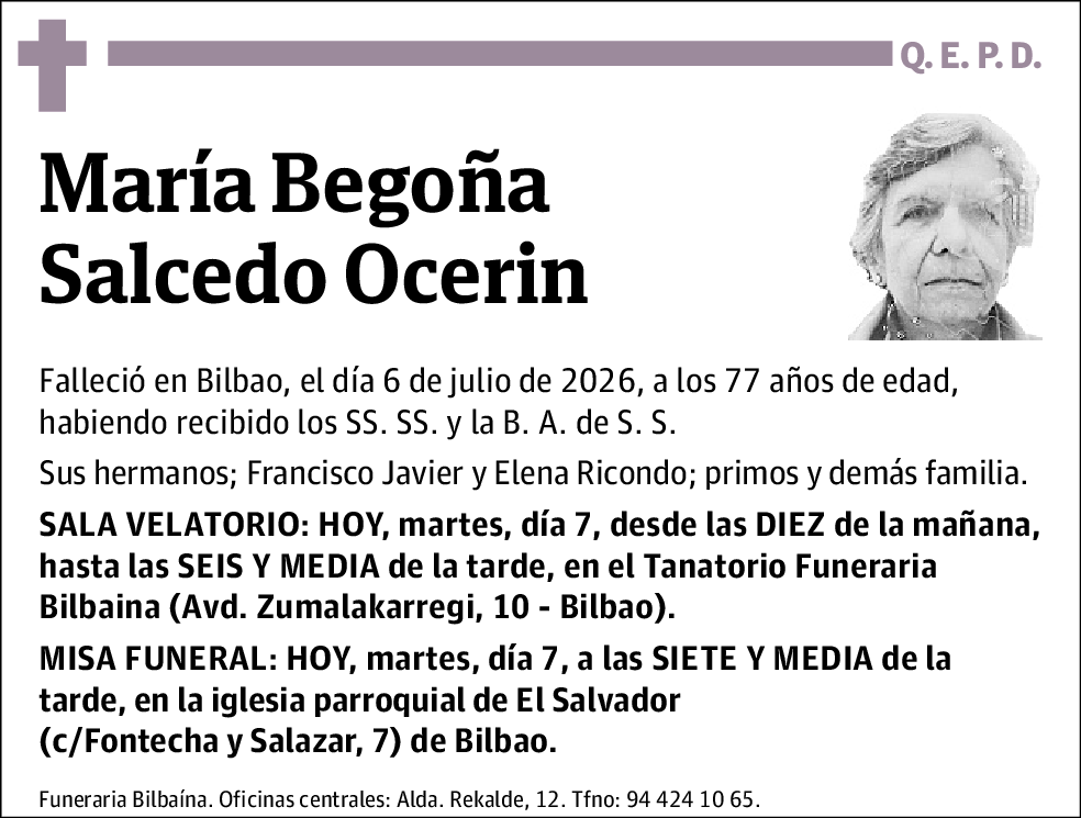 María Begoña Salcedo Ocerin