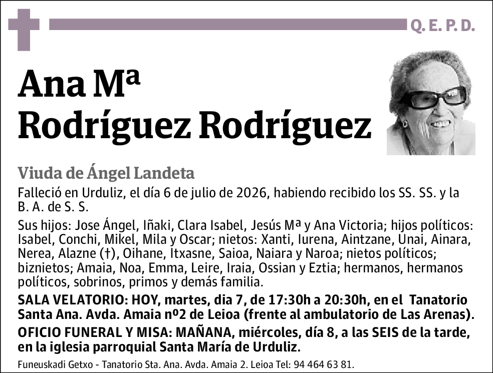 Ana Mª Rodríguez Rodríguez