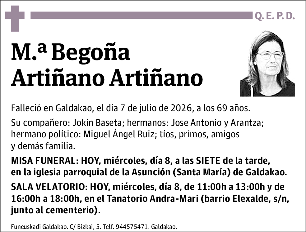 M.ª Begoña Artiñano Artiñano