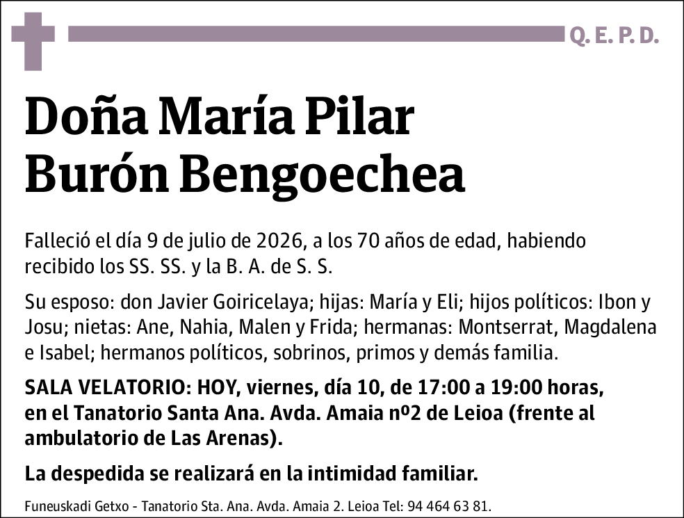 María Pilar Burón Bengoechea