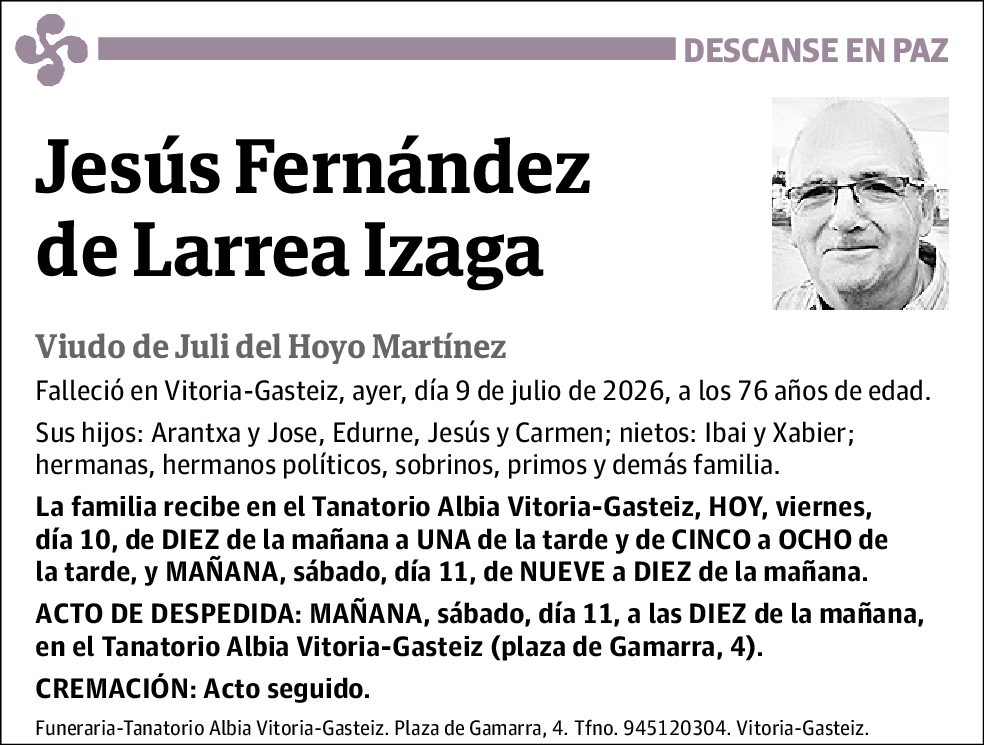 Jesús Fernández de Larrea Izaga
