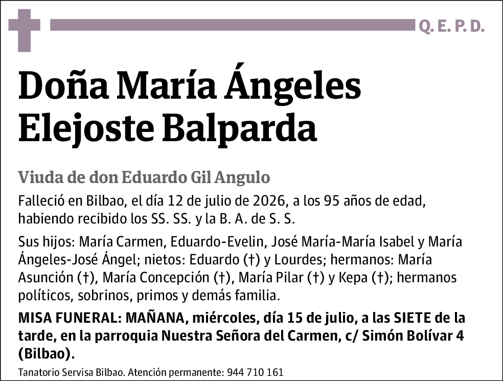 María Ángeles Elejoste Balparda