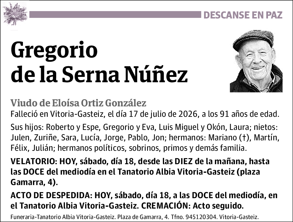 Gregorio de la Serna Nuñez