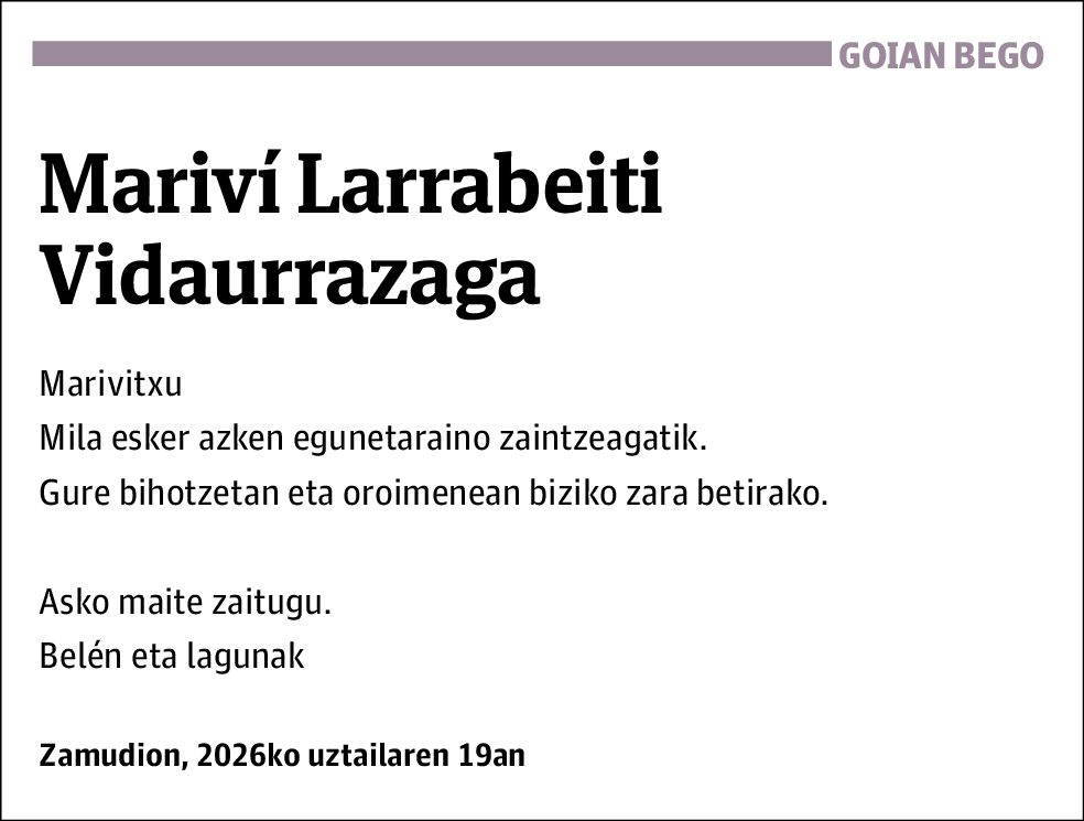 Mariví Larrabeiti Vidaurrazaga
