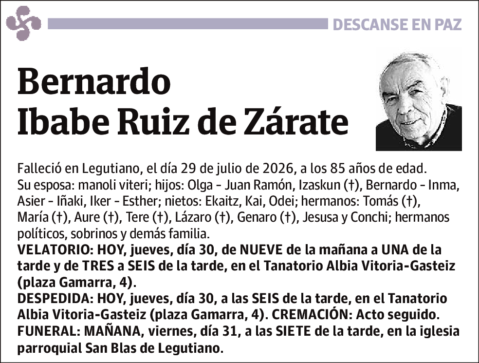 Bernardo Ibabe Ruiz de Zárate