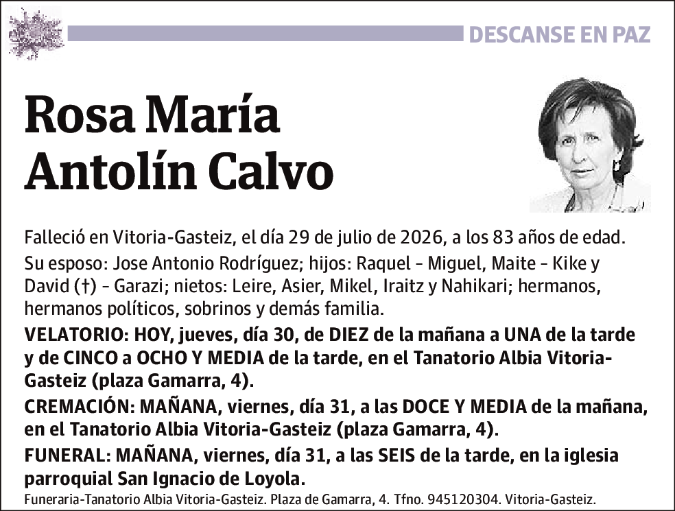 Rosa María Antolín Calvo
