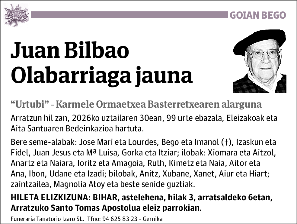 Juan Bilbao Olabarriaga