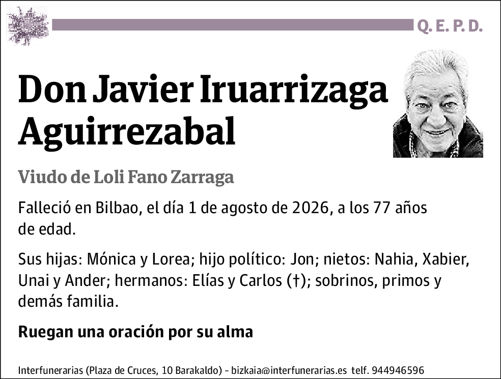 Javier Iruarrizaga Aguirrezabal