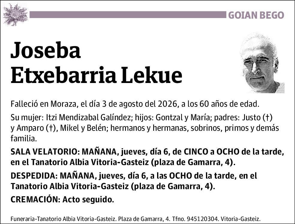 Joseba Etxebarria Lekue