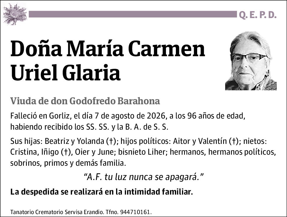 María Carmen Uriel Glaria