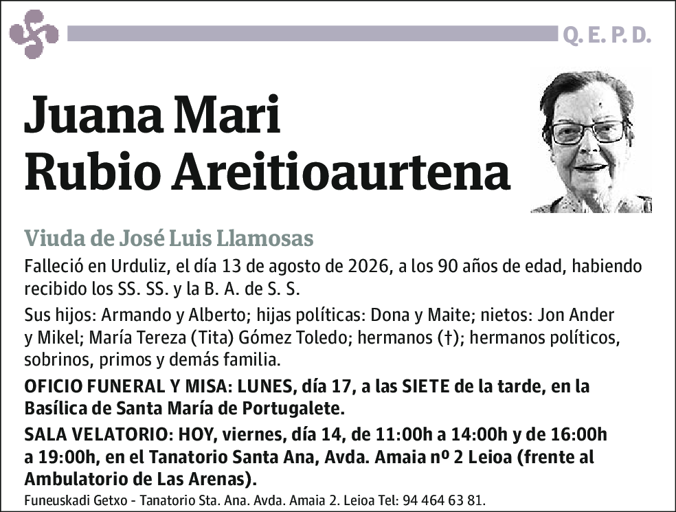 Juana María Rubio Areitioaurtena