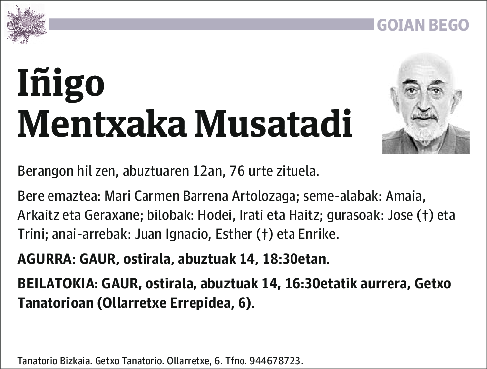 Iñigo Mentxaka Musatadi
