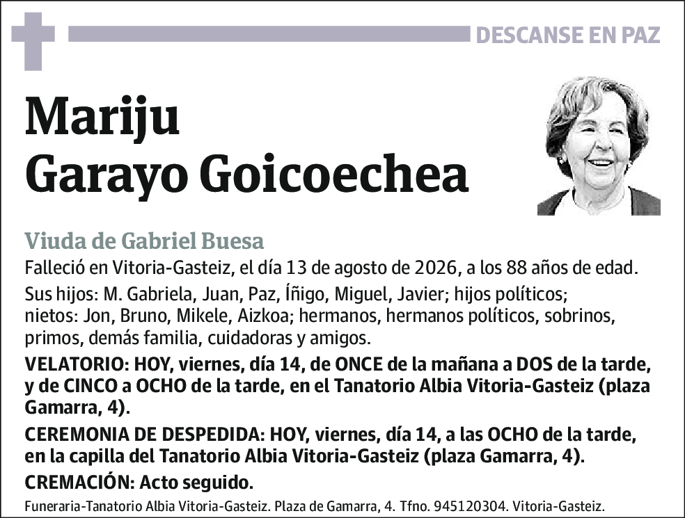 María Juana Garayo Goicoechea