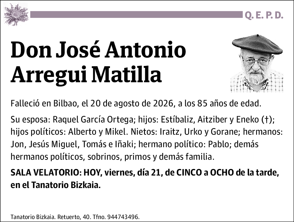 José Antonio Arregui Matilla