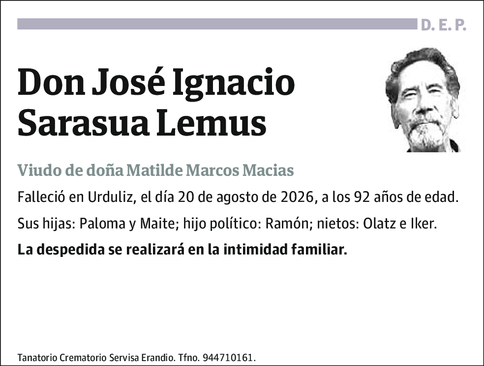 José Ignacio Sarasua Lemus