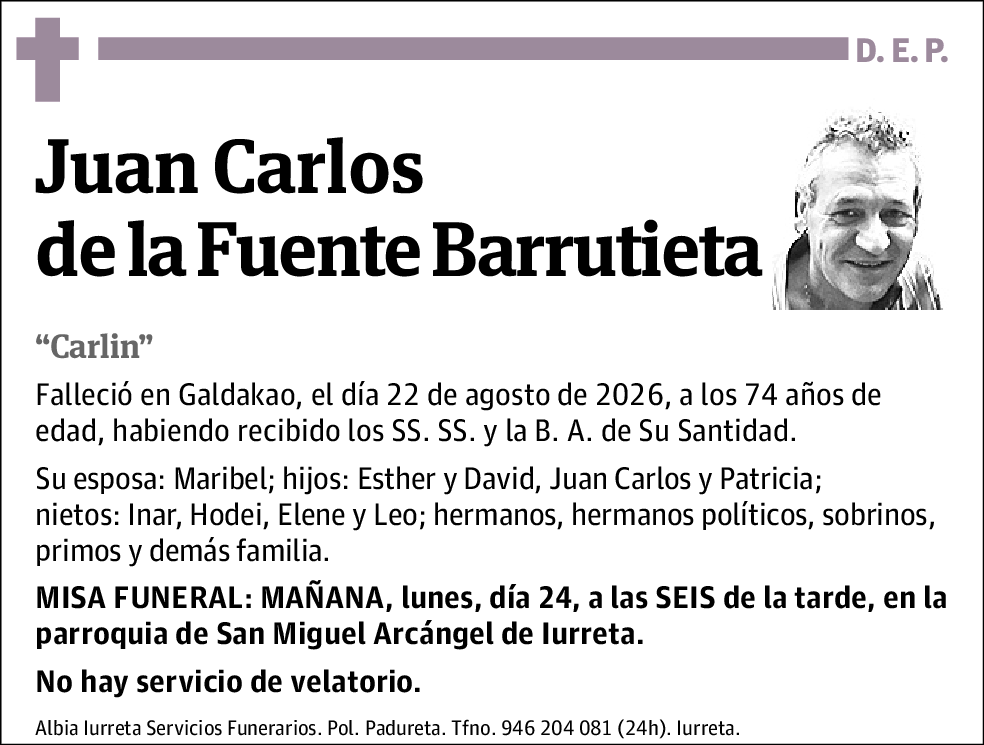 Juan Carlos de la Fuente Barrutieta