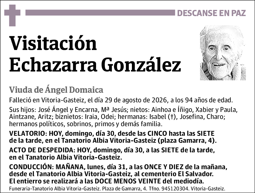 Visitación Echazarra González