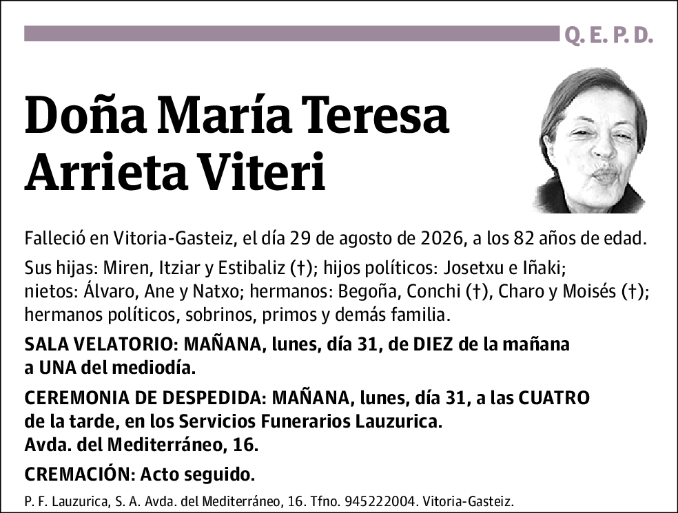 María Teresa Arrieta Viteri