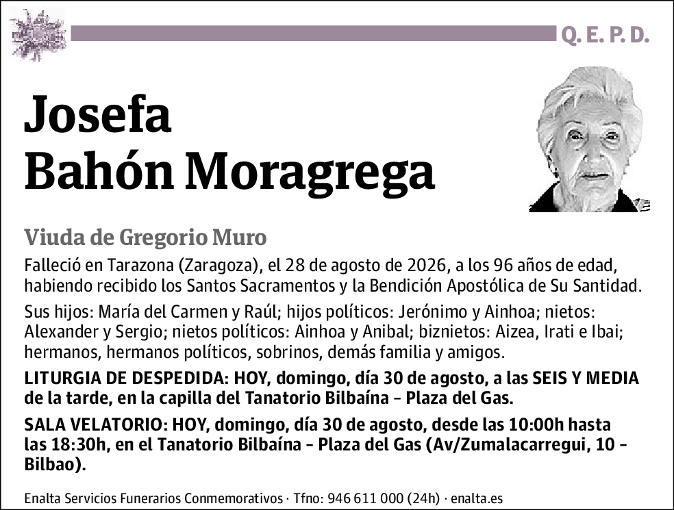 Josefa Bahón Moragrega