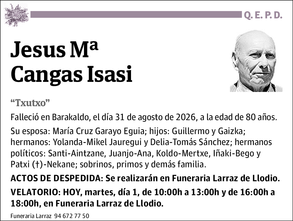 Jesus Mª Cangas Isasi